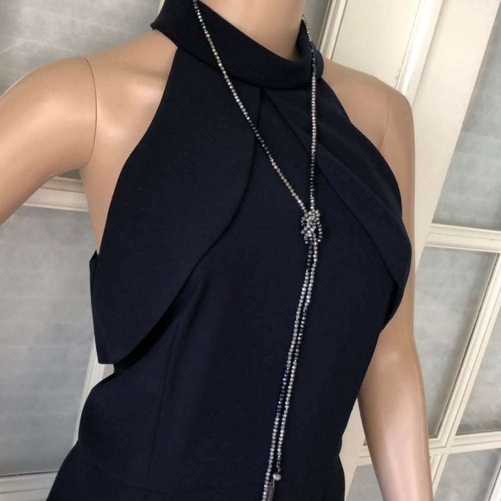 Tahari Arthur S Levine NWT navy Daydream dress - Picture 2 of 8